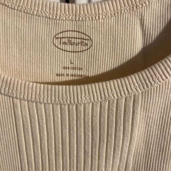 Talbots Beige Ribbed Cotton Tank - Picture 3 of 3